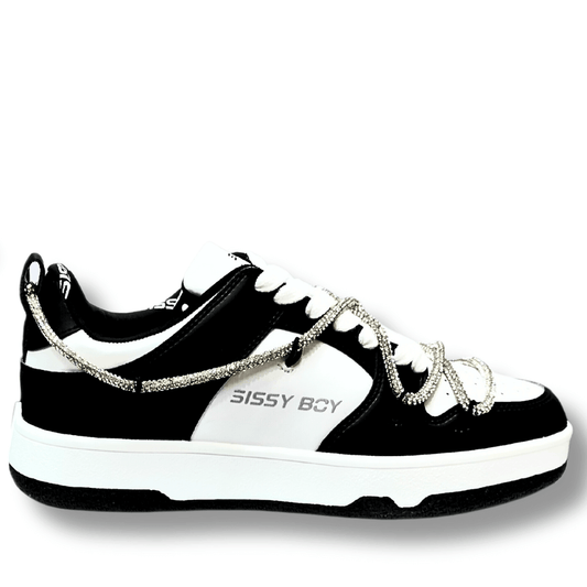 Sissy Boy Iridescent Sneaker With Diamante Trim