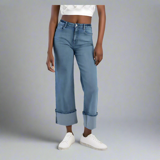 Asher - High Waist Wide Leg Jeans