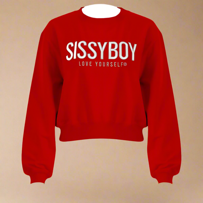 Ruby - Red Embroided Sweat Top