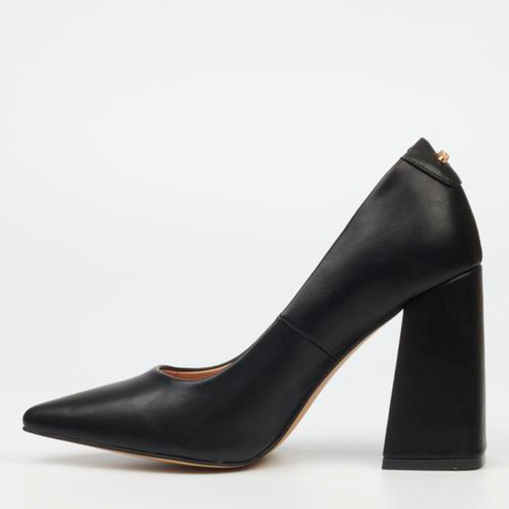 Stylish and versatile Miss Black Novi 1 block heels in black, ideal for office or evening looks.