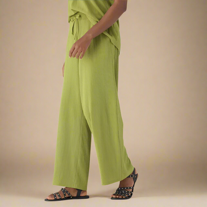 Flowy Freedom - Lime Wide-Leg Pants