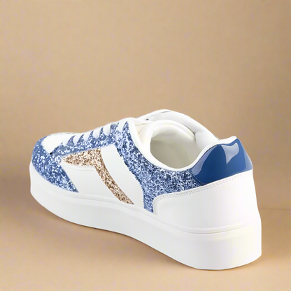 Show Off - Glitter Sneaker - Blue/White