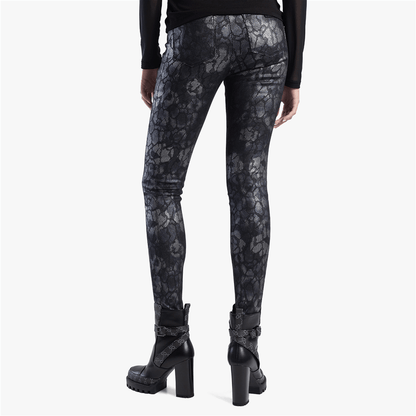 Lunar Rock - Skinny Jean With Silver Print