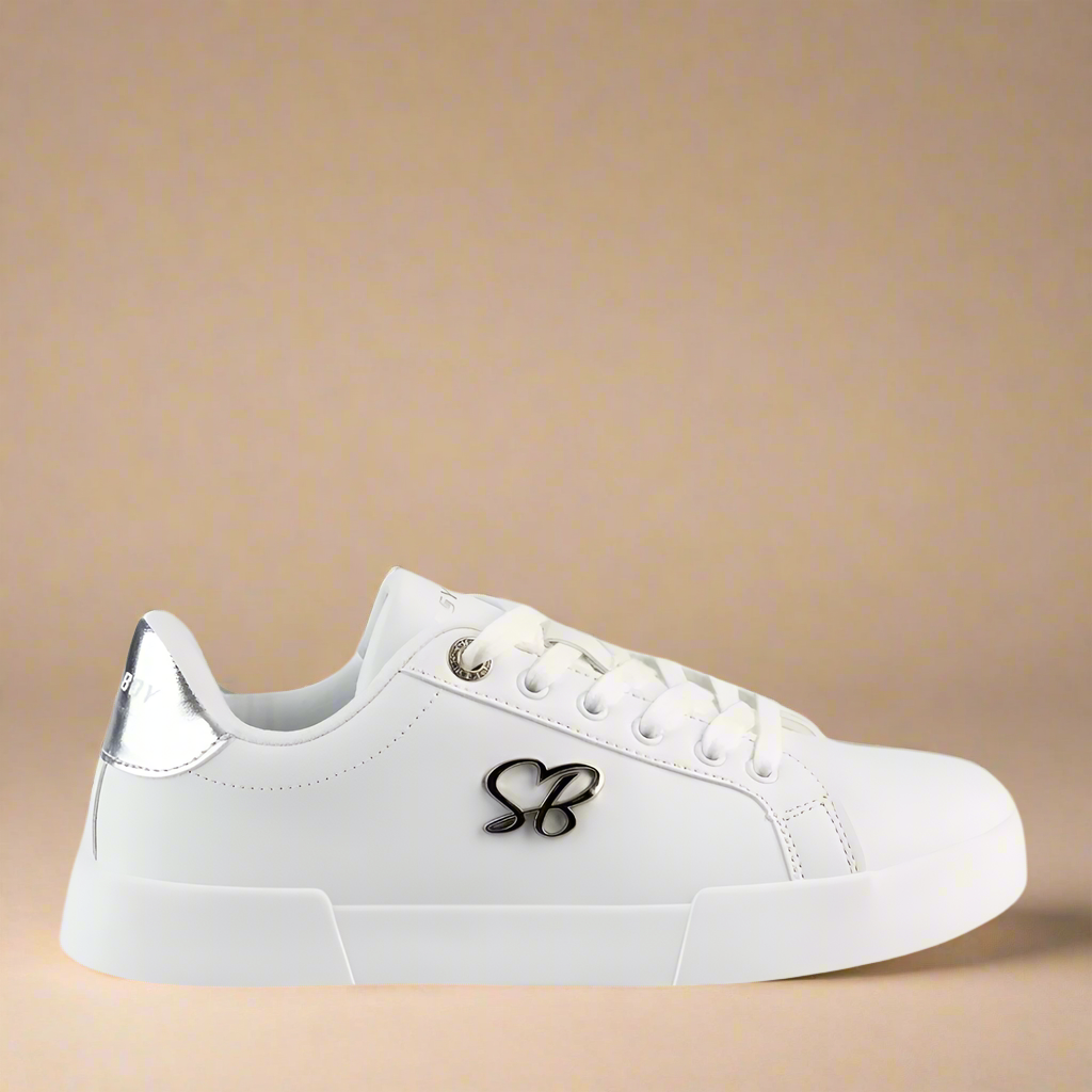 Sissy Boy Arrival Sneaker - Stylish white women's sneaker with cushioned insole for all-day comfort.